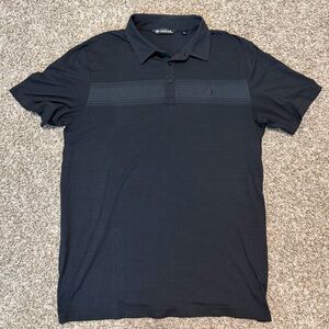 Travis Mathew Black/Gray Golf Polo Shirt - Large - Men’s